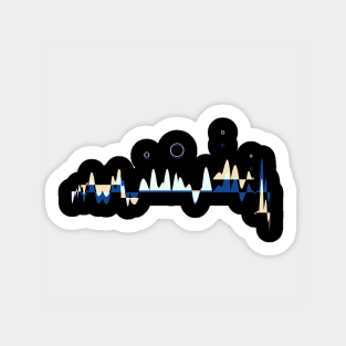 Glitched floating island Sticker